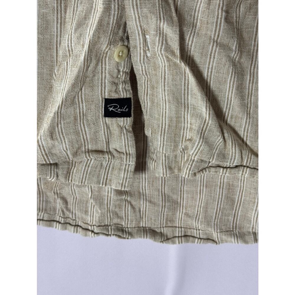 Rails Men's Ivory Toast Stripe Waimea Button-Up S… - image 6